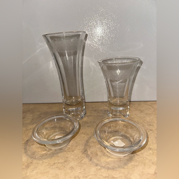 Partylite Clarity Votive Taper Tealight Holder‎  #P9222 5” & #P9221 7” USA - Picture 3 of 8